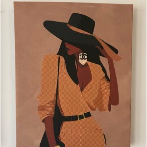 16x20 canvas of a woman wearing Chanel